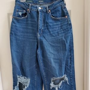 Wild Fable Jeans Sz 8 Y2K Highest Rise Distressed Ripped Baggy Jeans  NWT